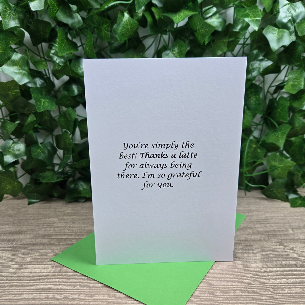 Thanks a Latte Thank You Card (ONLINE ORDER ONLY)