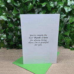 Thanks a Latte Thank You Card (ONLINE ORDER ONLY)