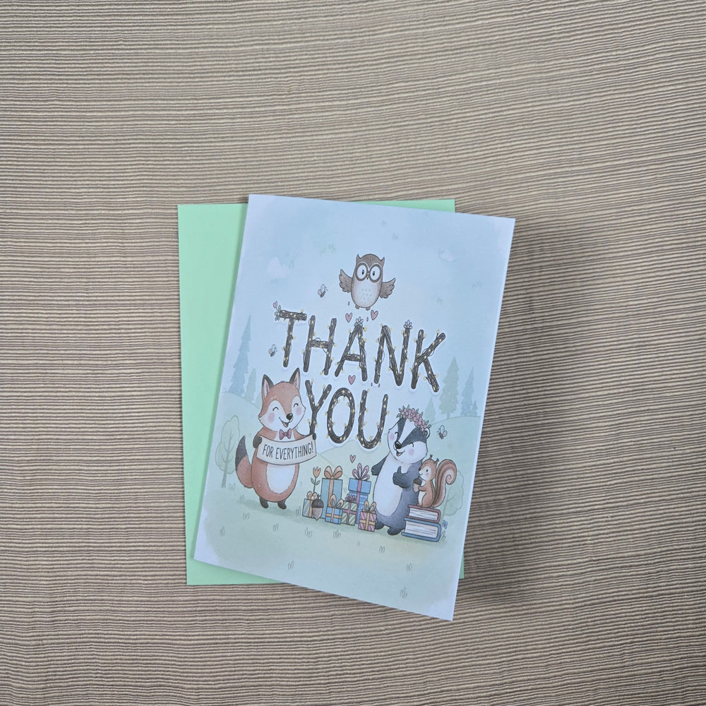 Forest Critters Thank You Card (ONLINE ORDER ONLY)