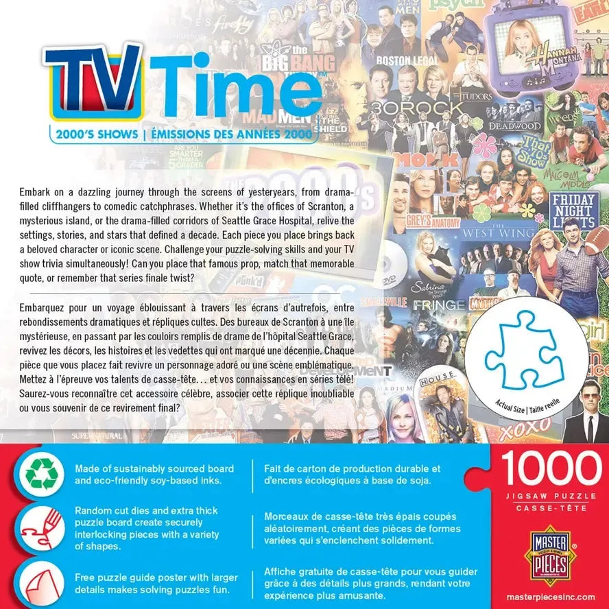 The 2000's TV Time 1000 Piece Jigsaw Puzzle MasterPieces (ONLINE ORDER ONLY)