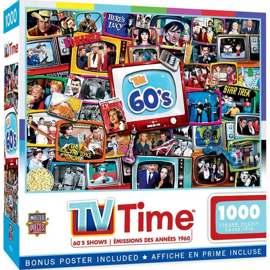 The 60's TV Time 1000 Piece Jigsaw Puzzle MasterPieces (ONLINE ORDER ONLY)