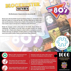 The 80's Blockbuster Movies 1000 Piece Jigsaw Puzzle MasterPieces (ONLINE ORDER ONLY)
