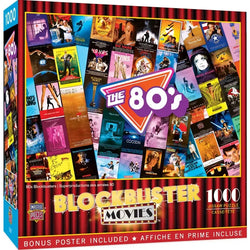 The 80's Blockbuster Movies 1000 Piece Jigsaw Puzzle MasterPieces (ONLINE ORDER ONLY)