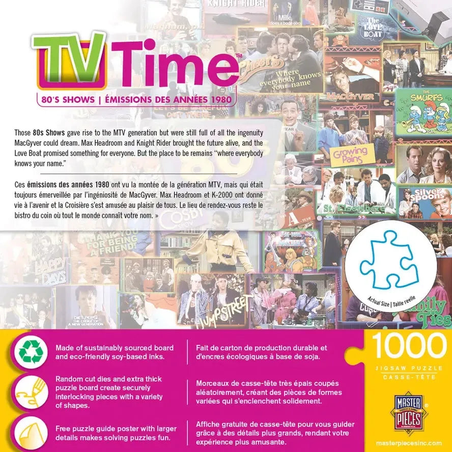 The 80's TV Time 1000 Piece Jigsaw Puzzle MasterPieces (ONLINE ORDER ONLY)