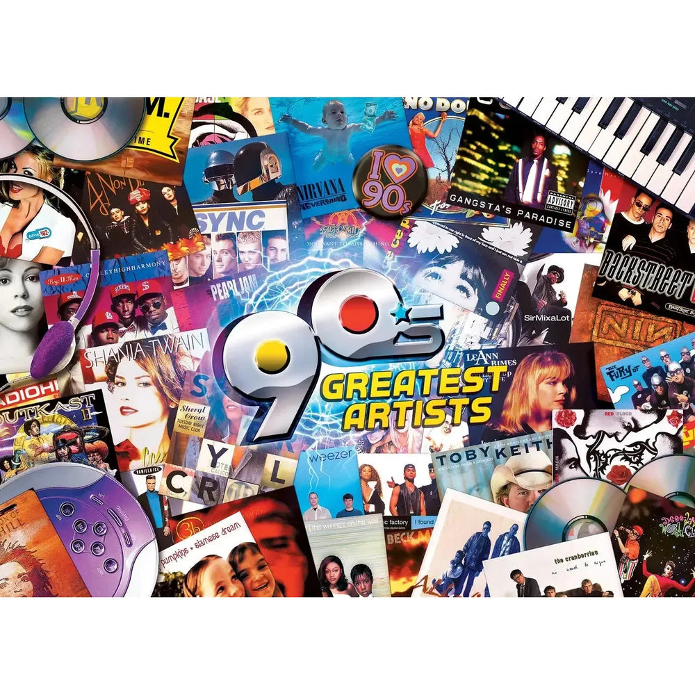 The 90's Greatest Hits Artists 1000 Piece Jigsaw Puzzle MasterPieces (ONLINE ORDER ONLY)