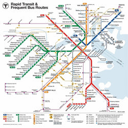 The Boston T Subway Map 100 Piece Mini Jigsaw Puzzle NYPC (ONLINE ORDER ONLY)