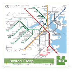 The Boston T Subway Map 100 Piece Mini Jigsaw Puzzle NYPC (ONLINE ORDER ONLY)