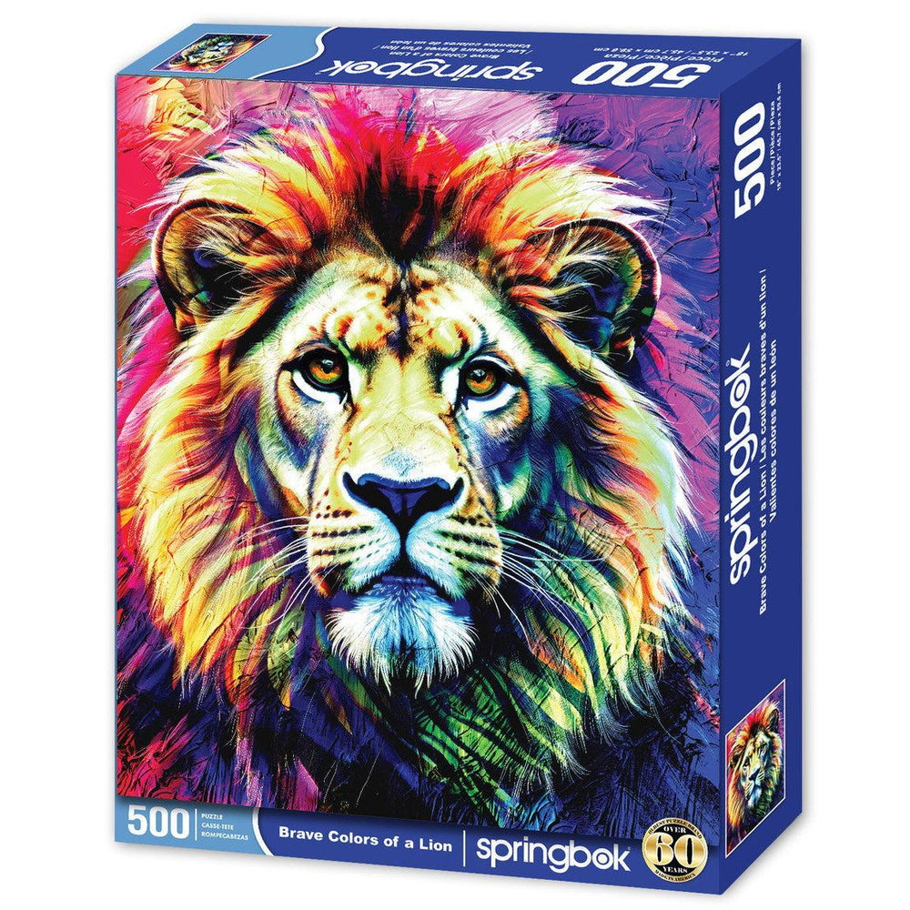 The Brave Colors of a Lion 500 Piece Jigsaw Puzzle Springbok (ONLINE ORDER ONLY)