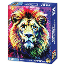 The Brave Colors of a Lion 500 Piece Jigsaw Puzzle Springbok (ONLINE ORDER ONLY)