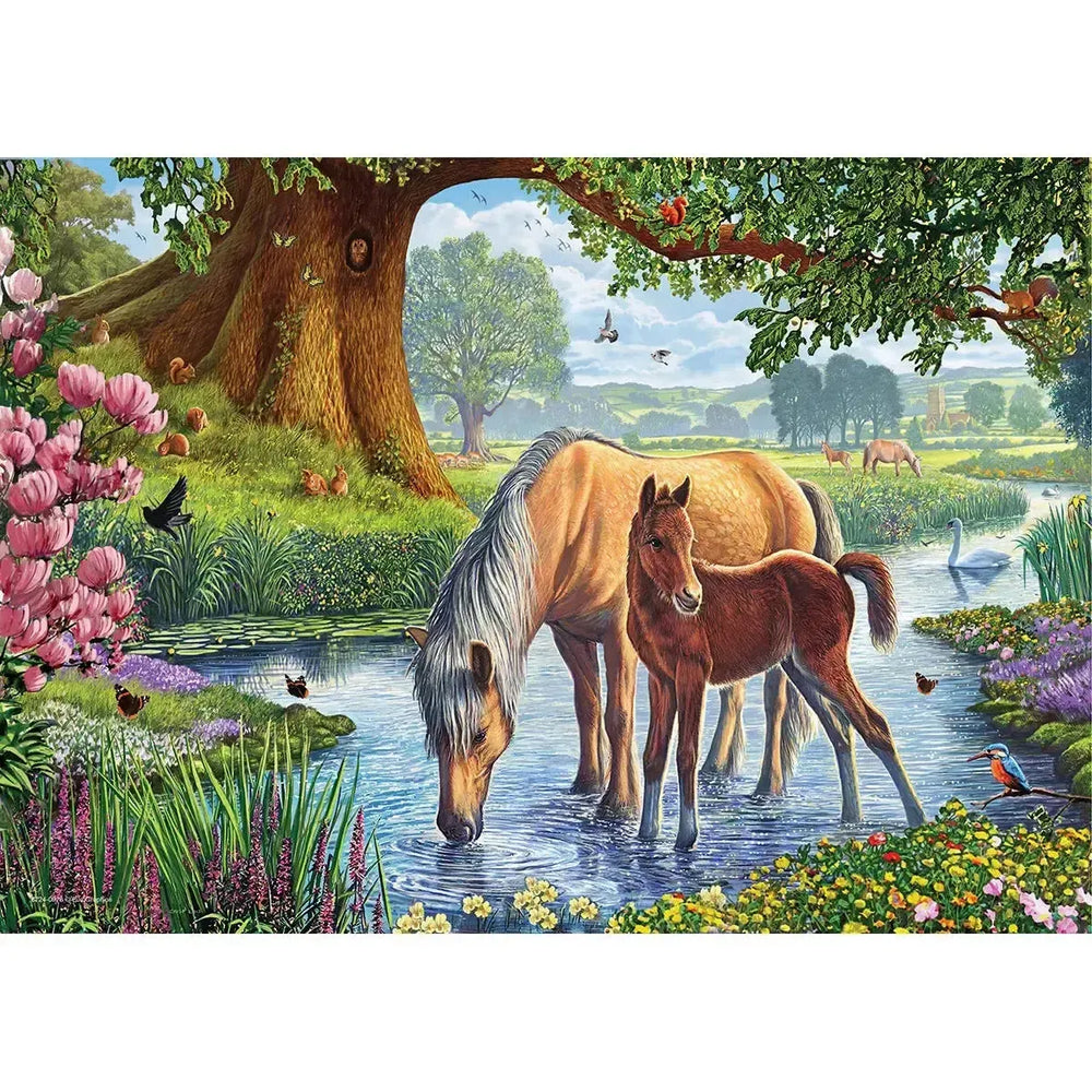 The Fell Ponies 24 Connecting Pieces Jigsaw Puzzle Eurographics (ONLINE ORDER ONLY)