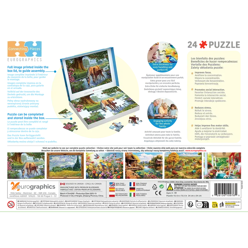 The Fell Ponies 24 Connecting Pieces Jigsaw Puzzle Eurographics (ONLINE ORDER ONLY)