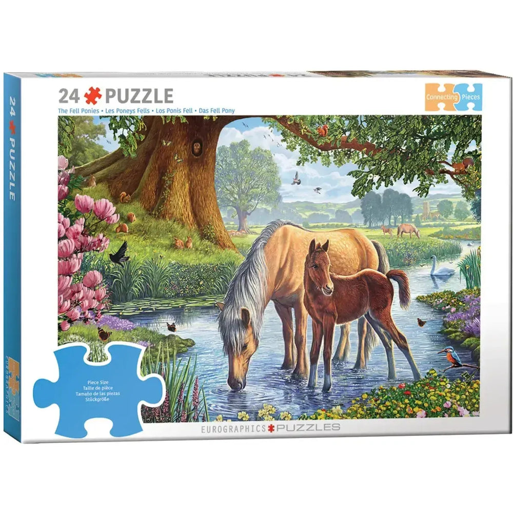 The Fell Ponies 24 Connecting Pieces Jigsaw Puzzle Eurographics (ONLINE ORDER ONLY)