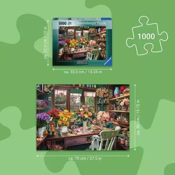 The Flower Arranger's Shed "No. 13 My Haven" 1000 Piece Jigsaw Puzzle Ravensburger (ONLINE ORDER ONLY)