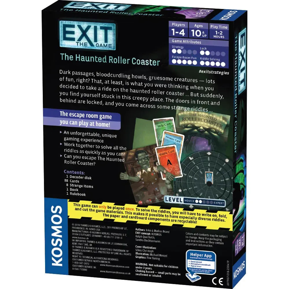 The Haunted Roller Coaster - Exit the Escape Room Game - Kosmos (ONLINE ORDER ONLY)