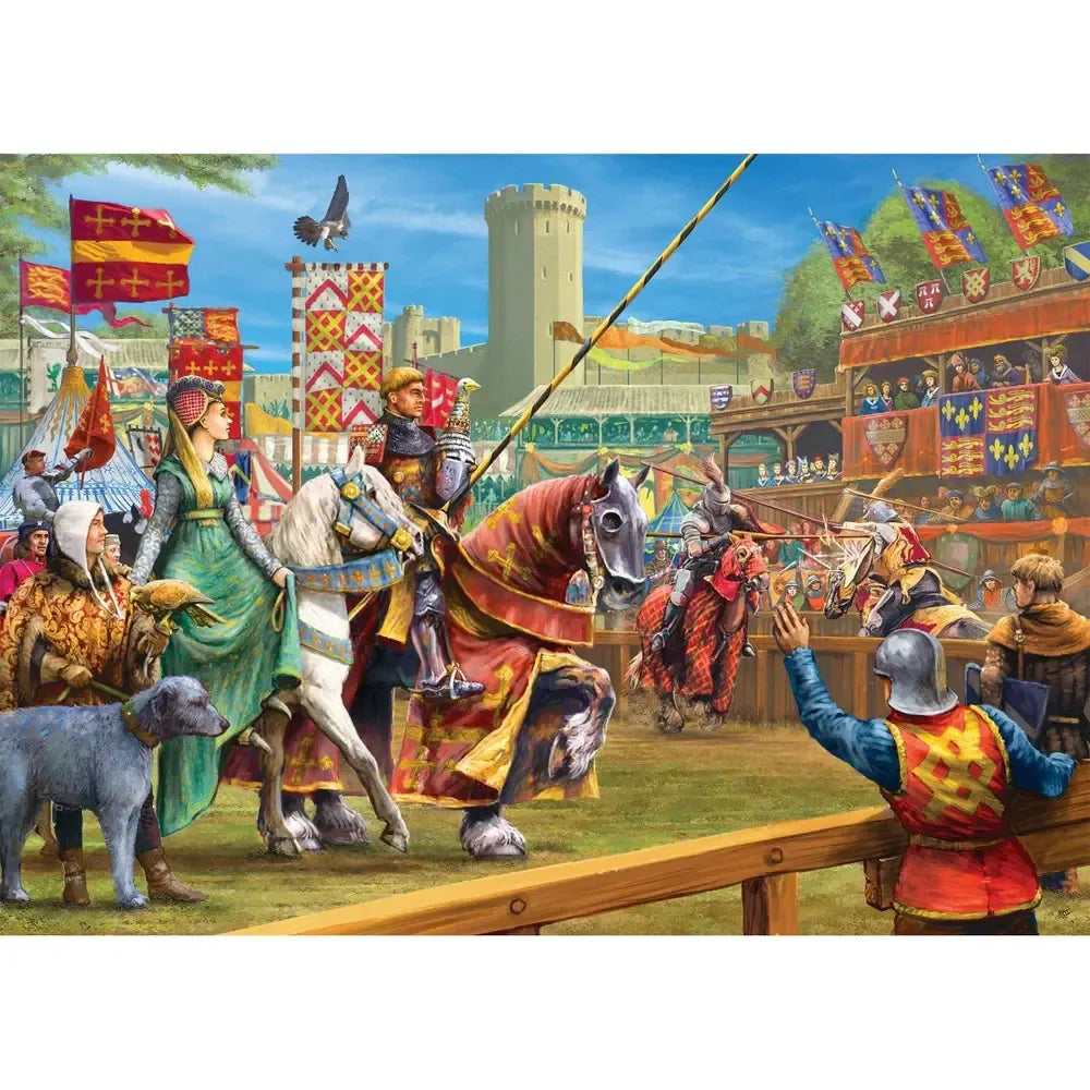 The Joust at Warwick 1000 Piece Jigsaw Puzzle Gibsons (ONLINE ORDER ONLY)