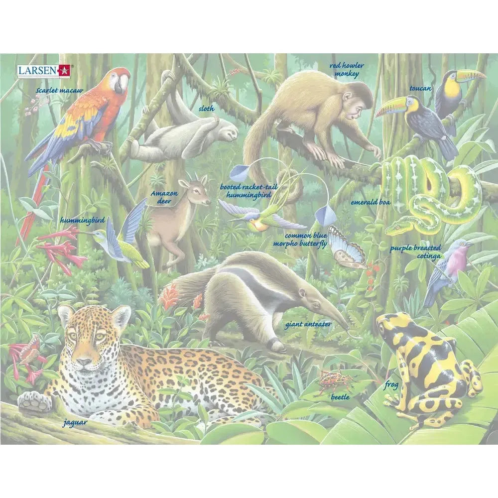 The Lush South American Rainforest 70 Piece Tray Jigsaw Puzzle Larsen (ONLINE ORDER ONLY)