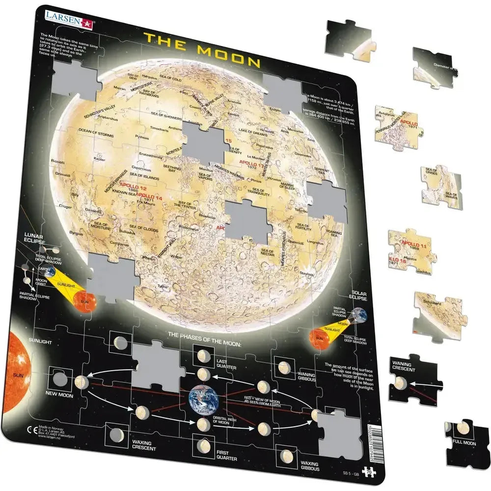 The Moon 70 Piece Tray Jigsaw Puzzle Larsen (ONLINE ORDER ONLY)