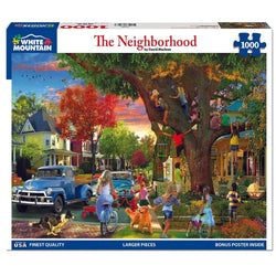 The Neighborhood 1000 Piece Jigsaw Puzzle White Mountain