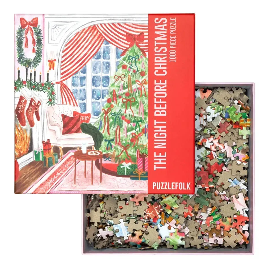 The Night Before Christmas 1000 Piece Jigsaw Puzzle PuzzleFolk (ONLINE ORDER ONLY)