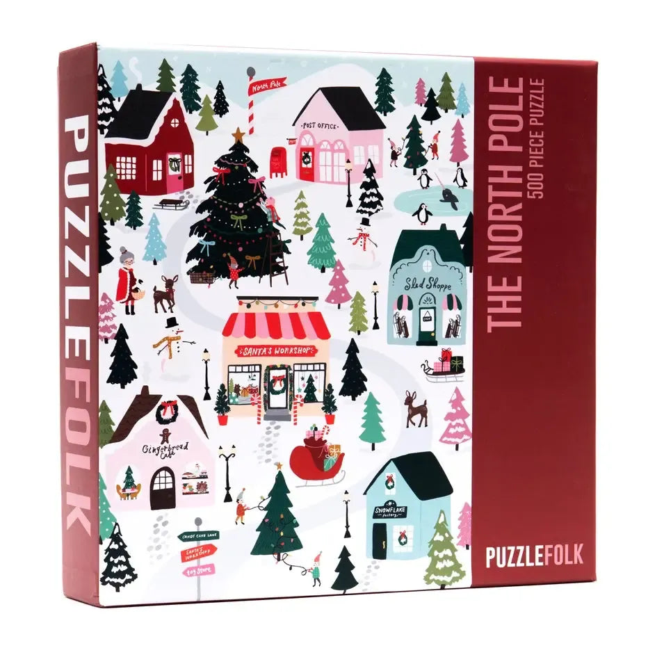 The North Pole 500 Piece Jigsaw Puzzle PuzzleFolk (ONLINE ORDER ONLY)