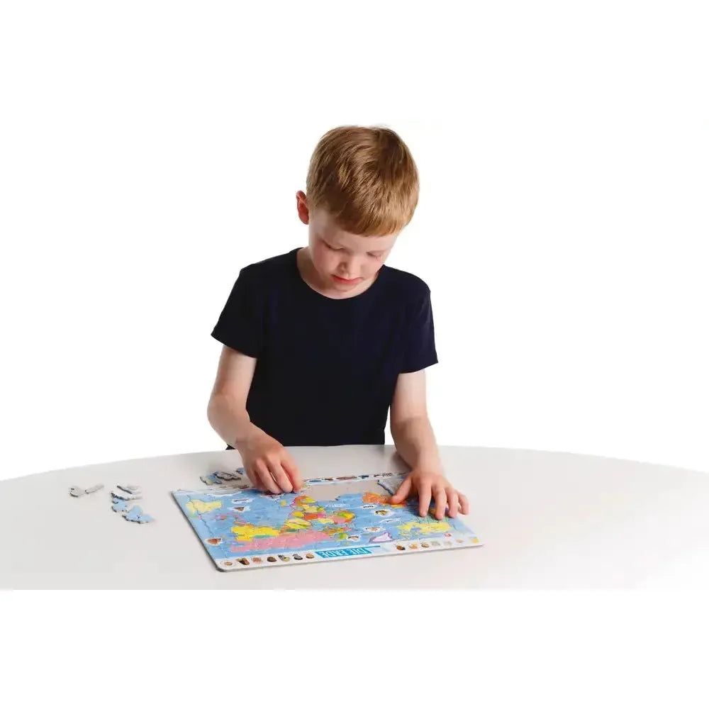 The World Map 107 Piece Tray Jigsaw Puzzle Larsen (ONLINE ORDER ONLY)
