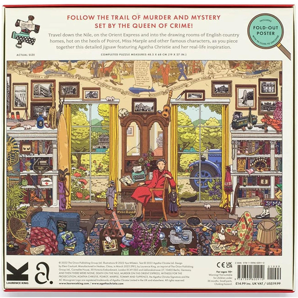 The World of Agatha Christie 1000 Piece Jigsaw Puzzle Laurence King (ONLINE ORDER ONLY)