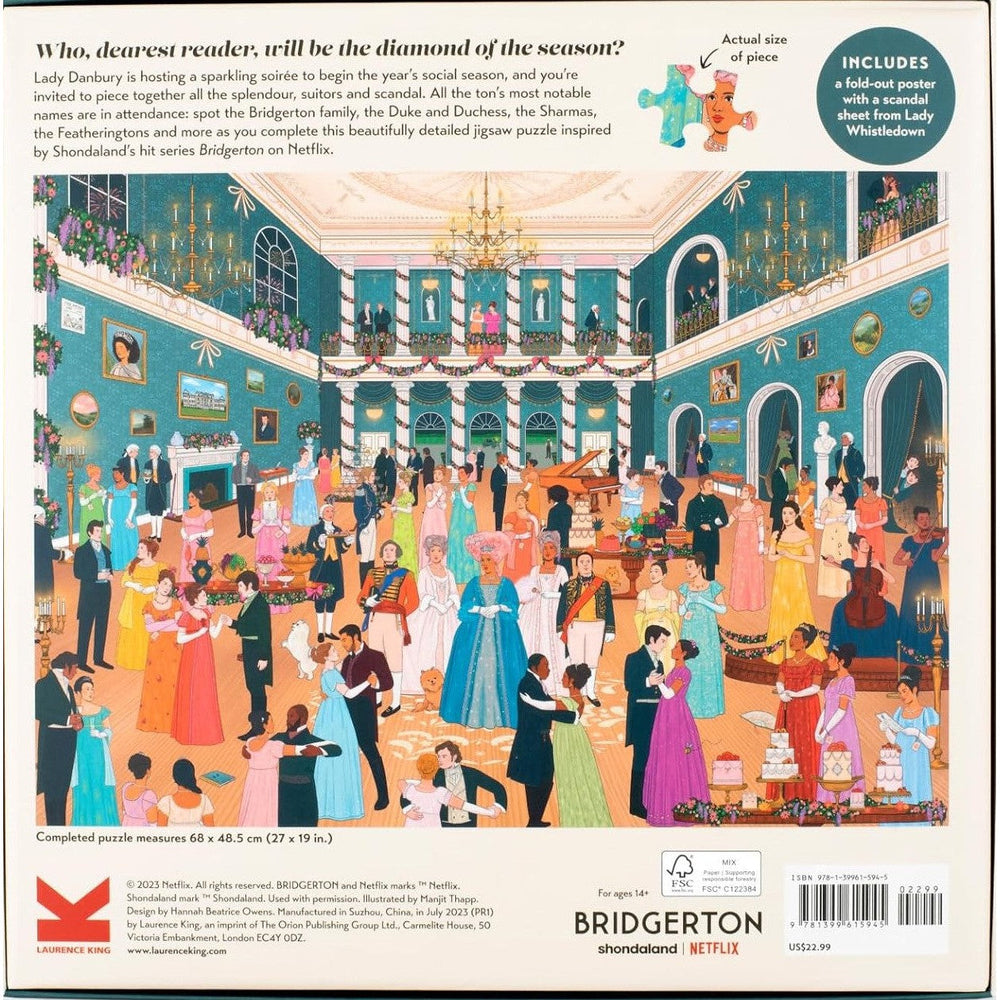 The World of Bridgerton 1000 Piece Jigsaw Puzzle Laurence King (ONLINE ORDER ONLY)