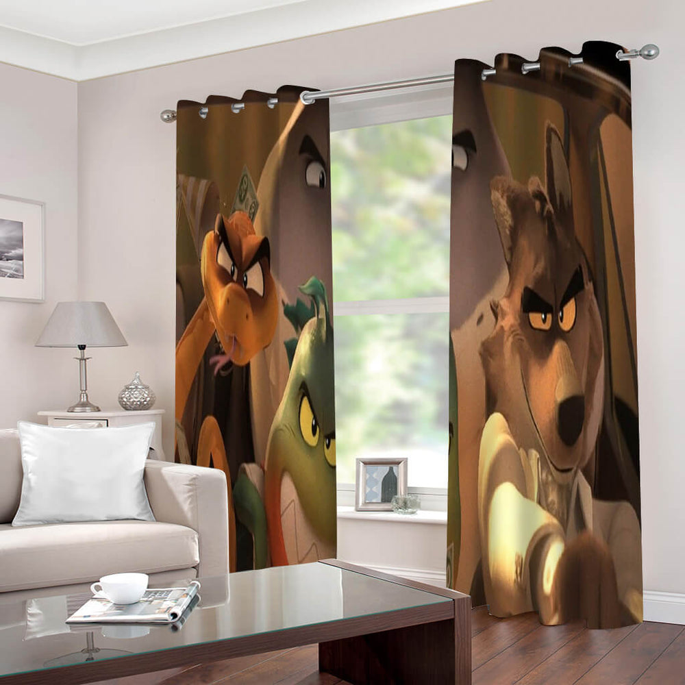 The BAD GUYS Curtains Blackout Window Drapes for Room Decoration (Online Order Only)