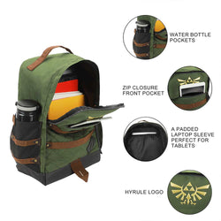 *Collective* The Legend Of Zelda Hyrule Crest 17" Green Adult Backpack (ONLINE ORDER ONLY)