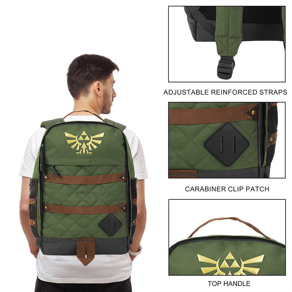 *Collective* The Legend Of Zelda Hyrule Crest 17" Green Adult Backpack (ONLINE ORDER ONLY)