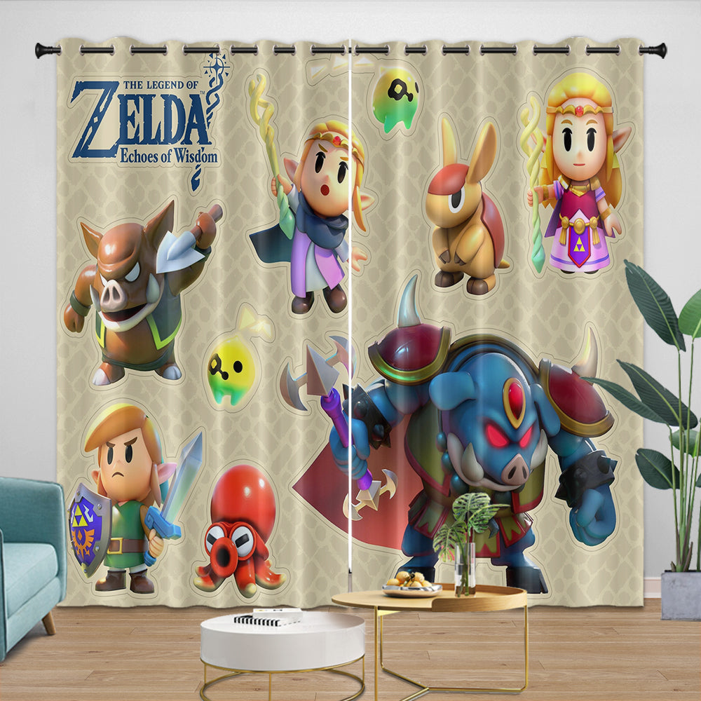 The Legend of Zelda Echoes of Wisdom Curtains Blackout Window Drapes (ONLINE ORDER ONLY)