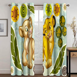 The Lion King Curtains Blackout Window Treatments Drapes for Room Decoration (Online Order Only)