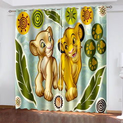 The Lion King Curtains Blackout Window Treatments Drapes for Room Decoration (Online Order Only)