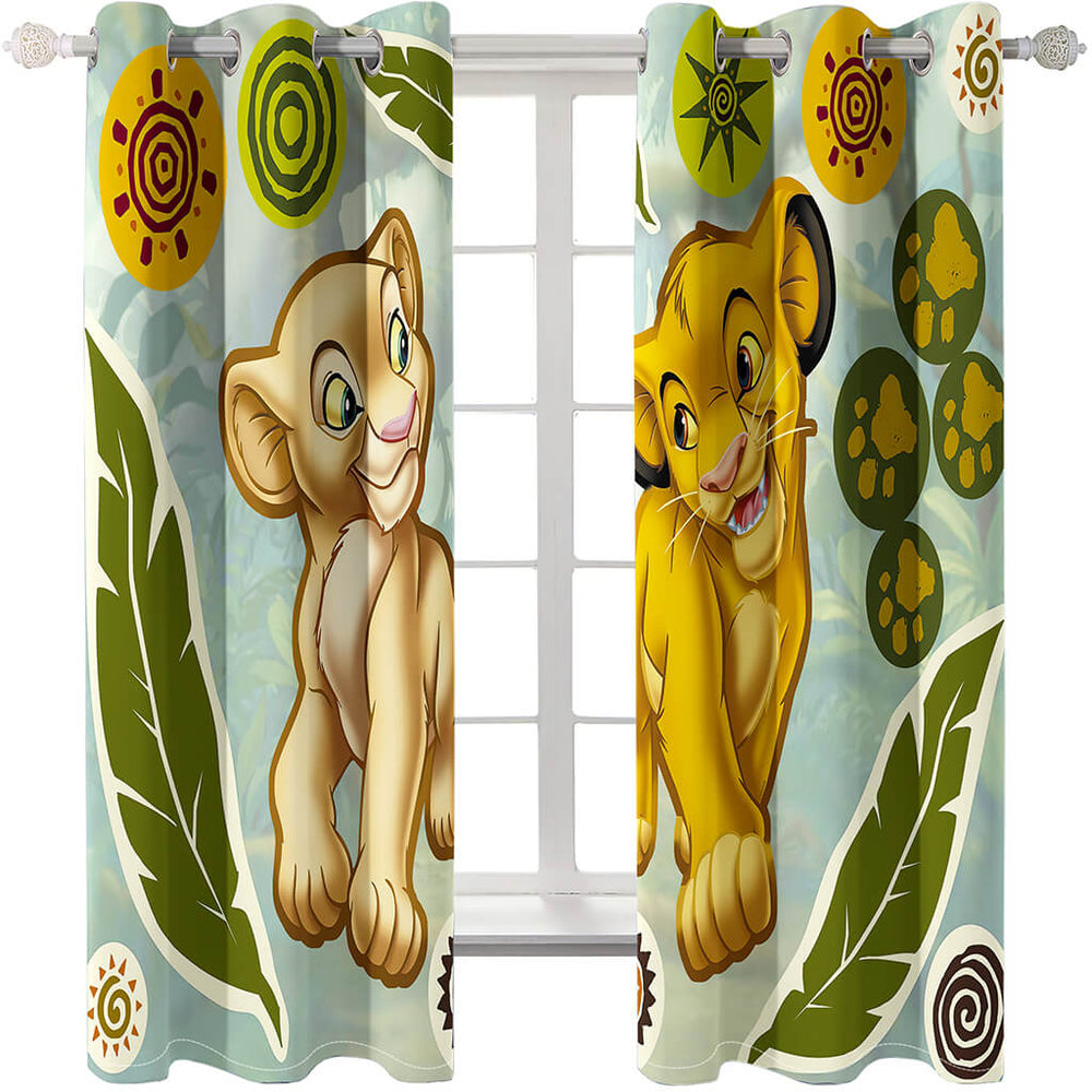 The Lion King Curtains Blackout Window Treatments Drapes for Room Decoration (Online Order Only)