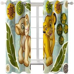 The Lion King Curtains Blackout Window Treatments Drapes for Room Decoration (Online Order Only)