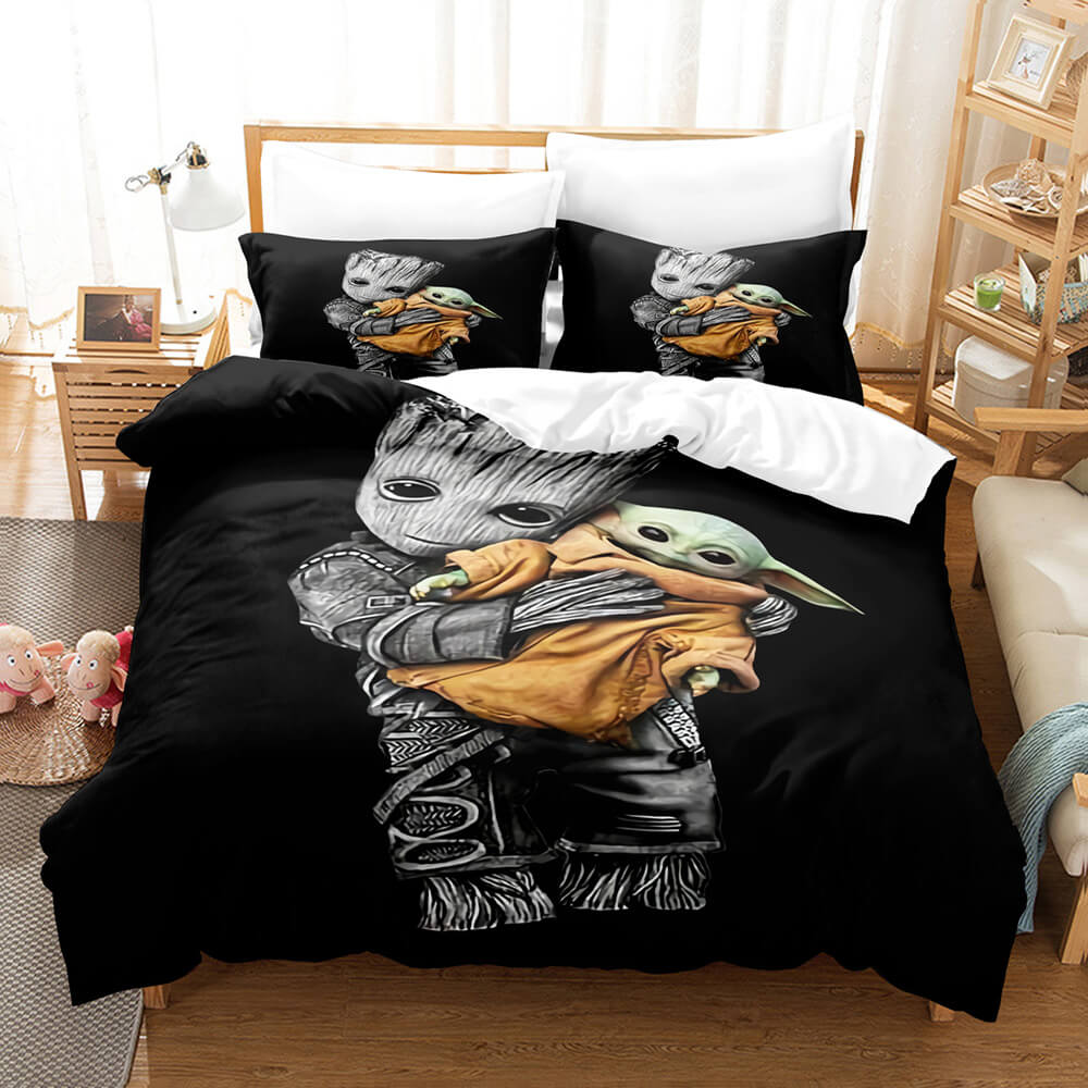 The Mandalorian Baby Yoda Cosplay Bedding Set Quilt Duvet Cover Sets (Online Order Only)