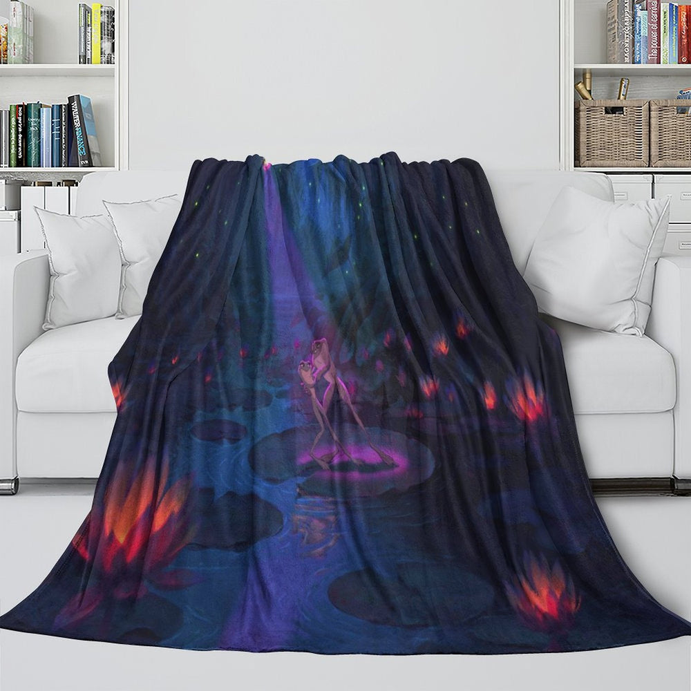 The Princess and the Frog Blanket Flannel Fleece Throw Room Decoration (Online Order Only)