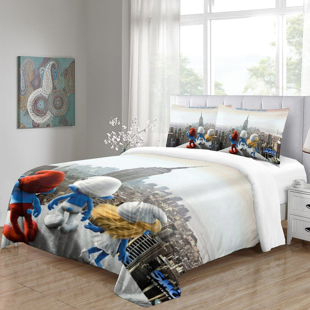 The Smurfs Bedding Set Quilt Duvet Cover Without Filler (Online Order Only)