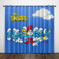 The Smurfs Curtains Pattern Blackout Window Drapes (Online Order Only)