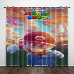 The Super Mario Bros Movie Curtains Blackout Window Drapes Decoration (Online Order Only)