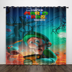 The Super Mario Bros Movie Curtains Blackout Window Drapes Decoration (Online Order Only)