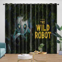 The Wild Robot Curtains Blackout Window Drapes Room Decoration (Online Order Only)