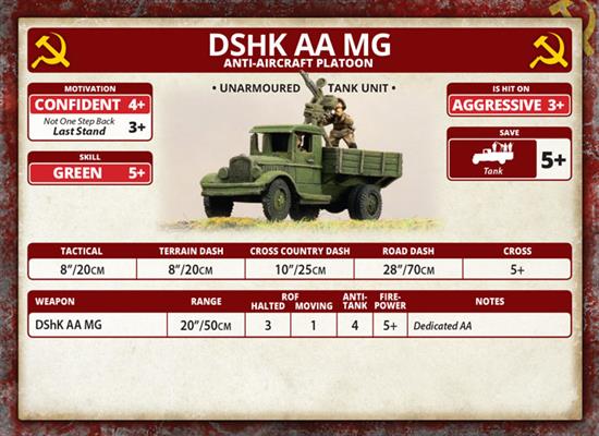 Flames of War: Soviet DShK AA MG Platoon (Mid War)