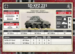 Flames of War: German SD KFZ 231 Heavy Scout Troop (Mid War)