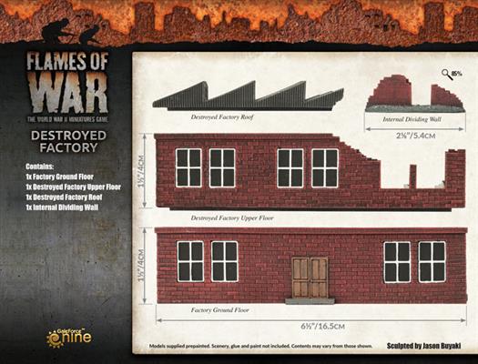 Flames of War: Destroyed Brick Factory