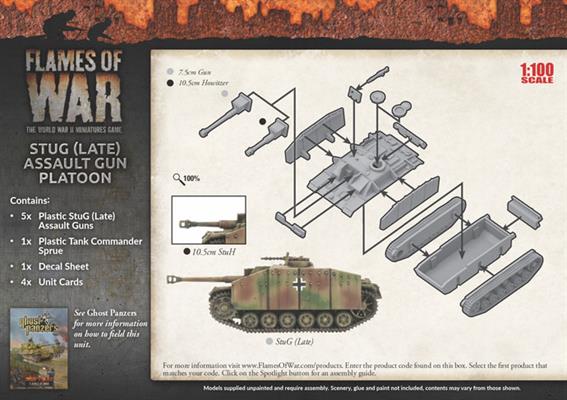 Flames of War: German StuG (Late) Assault Gun Platoon (Mid War)