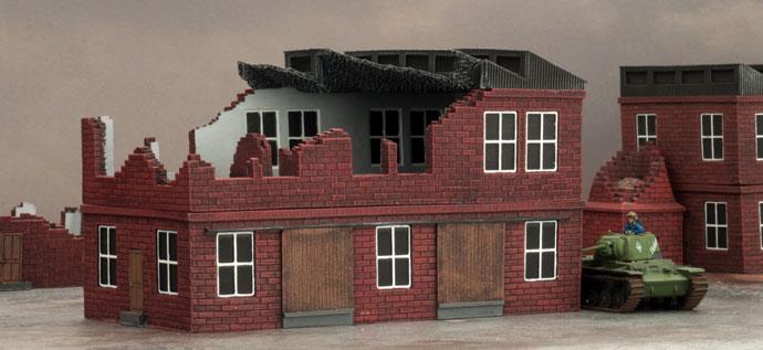 Flames of War: Destroyed Brick Factory
