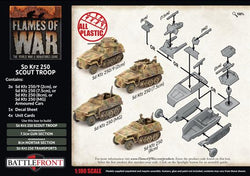 Flames of War: German SD KFZ 250 Scout Troop (Late War)
