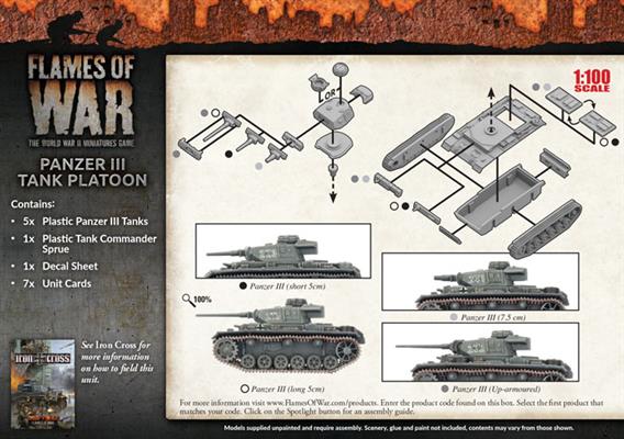 Flames of War: German Panzer III Tank Platoon (Mid War)