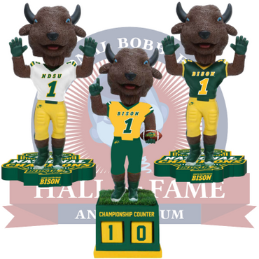 Thundar North Dakota State Bison Mascot 2024 FCS Football National Champions Bobbleheads (Presale) (ONLINE ORDER ONLY)